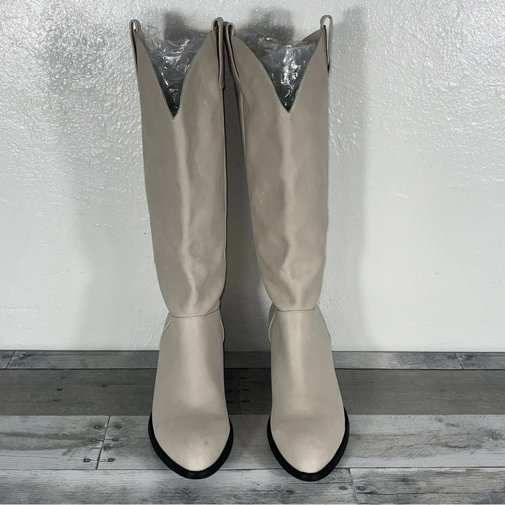 Jeffrey Campbell Women’s Blade 2 Western Boot - Ivory - Sz - 10